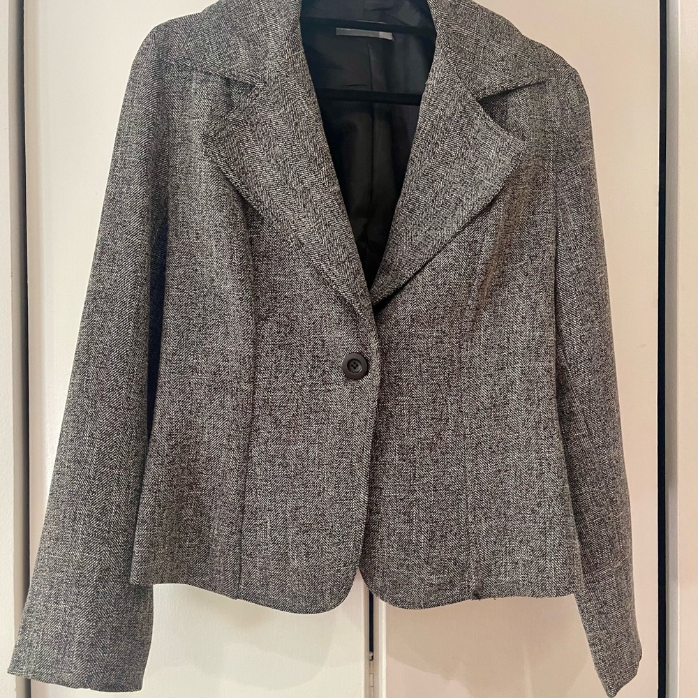 Forcast Gray Blazer Tailored Suit Jacket